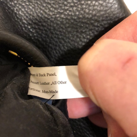 Simply Vera black leather bag w gold chain strap - Picture 9 of 9